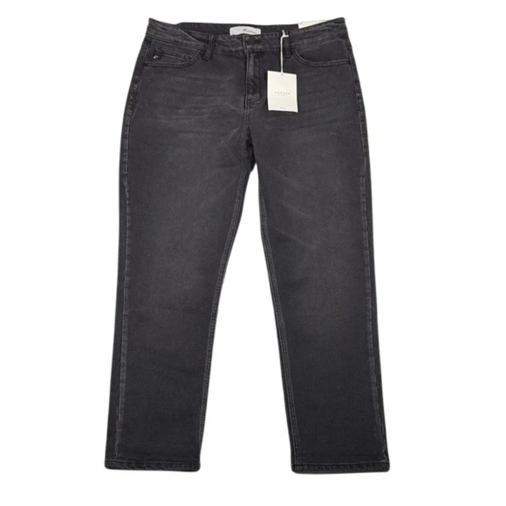 KanCan High Rise Straight Leg Jeans Faded Dark Gray KC7198DG Womens 11 29‎ NEW